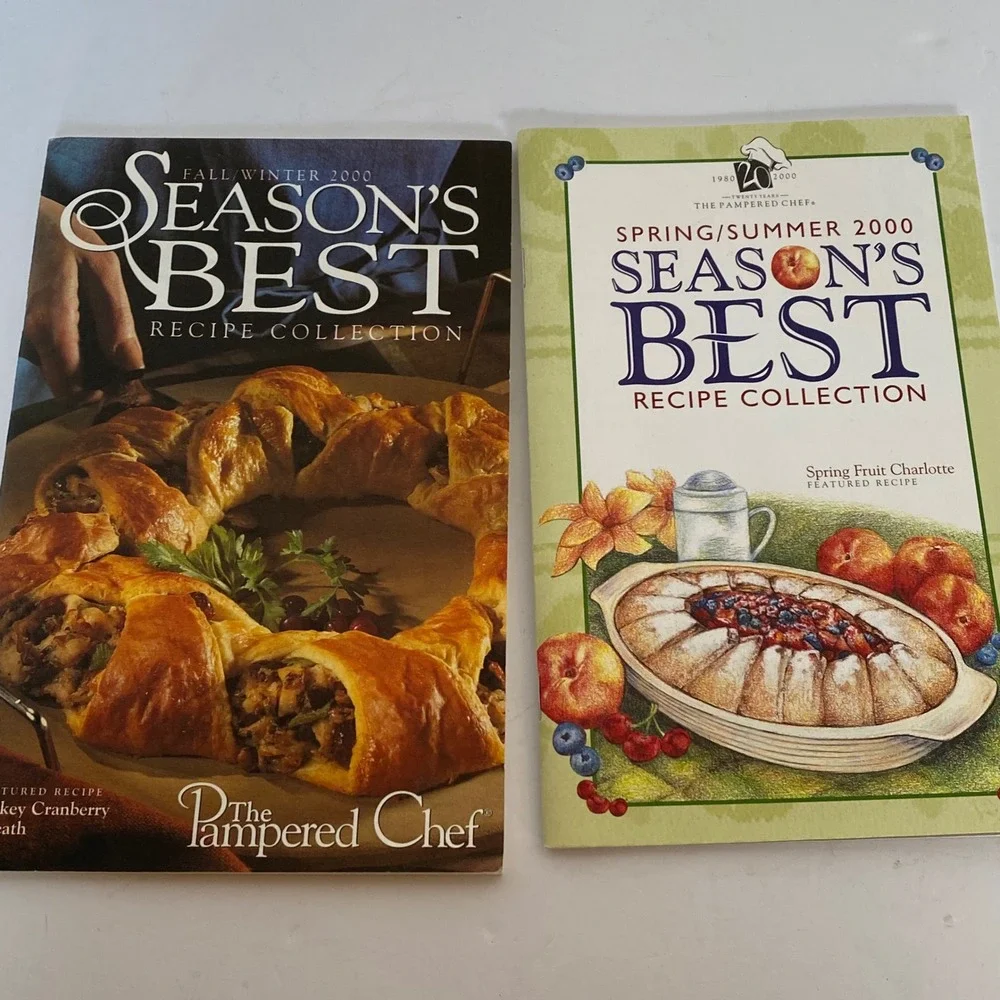 Pampered Chef Season's Best Recipe Collection Lot 19 Booklets Sleeve Box